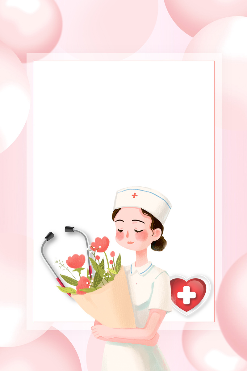 国际护士节专属公益海报，卡通手绘设计素材，JPG/PSD高清下载