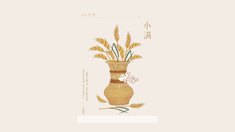 小满主题背景图，高清JPG卡通/手绘素材，一键下载