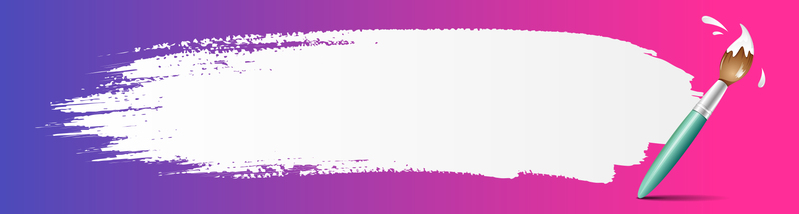 紫色卡通手绘海报Banner，高清JPG素材下载