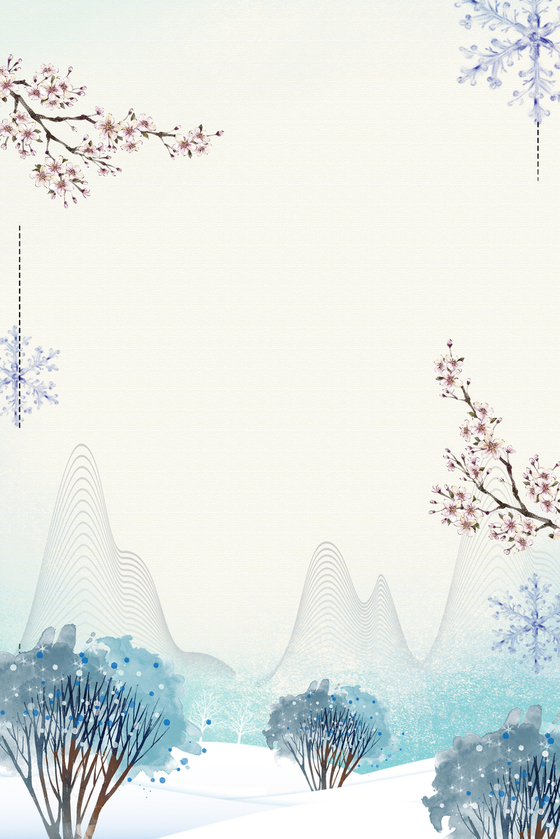 冬季文艺风，大雪小清新蓝色banner，高清JPG/PSD格式设计素材下载