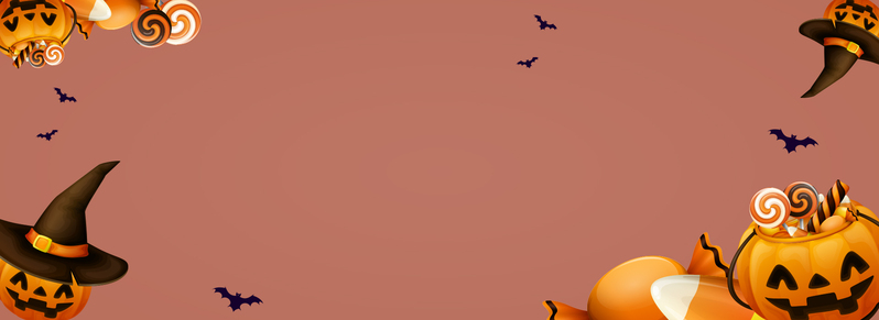 万圣节狂欢盛典，精选卡通南瓜深色Banner，高清JPG与手绘PSD设计素材下载