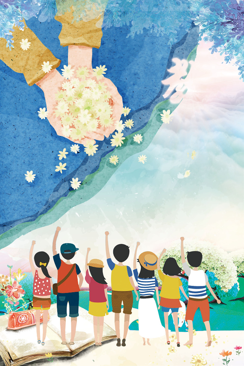 教师节感恩回馈，精选卡通手绘PSD设计素材，高清JPG背景图下载