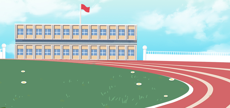 开学季操场唯美清新Banner，高清JPG+手绘PSD设计素材下载