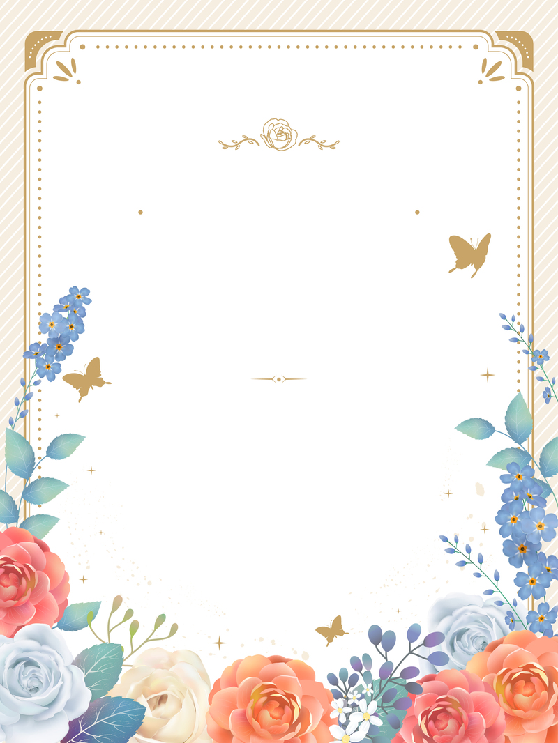 卡通手绘花边信纸海报背景，高清JPG/AI设计素材免费下载