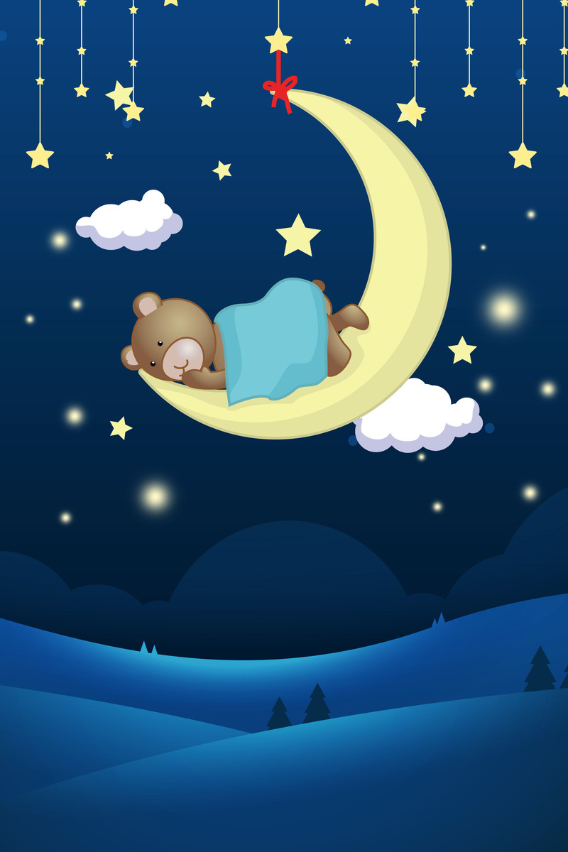睡眠日海报设计素材，卡通手绘版，高清JPG/PSD格式免费下载
