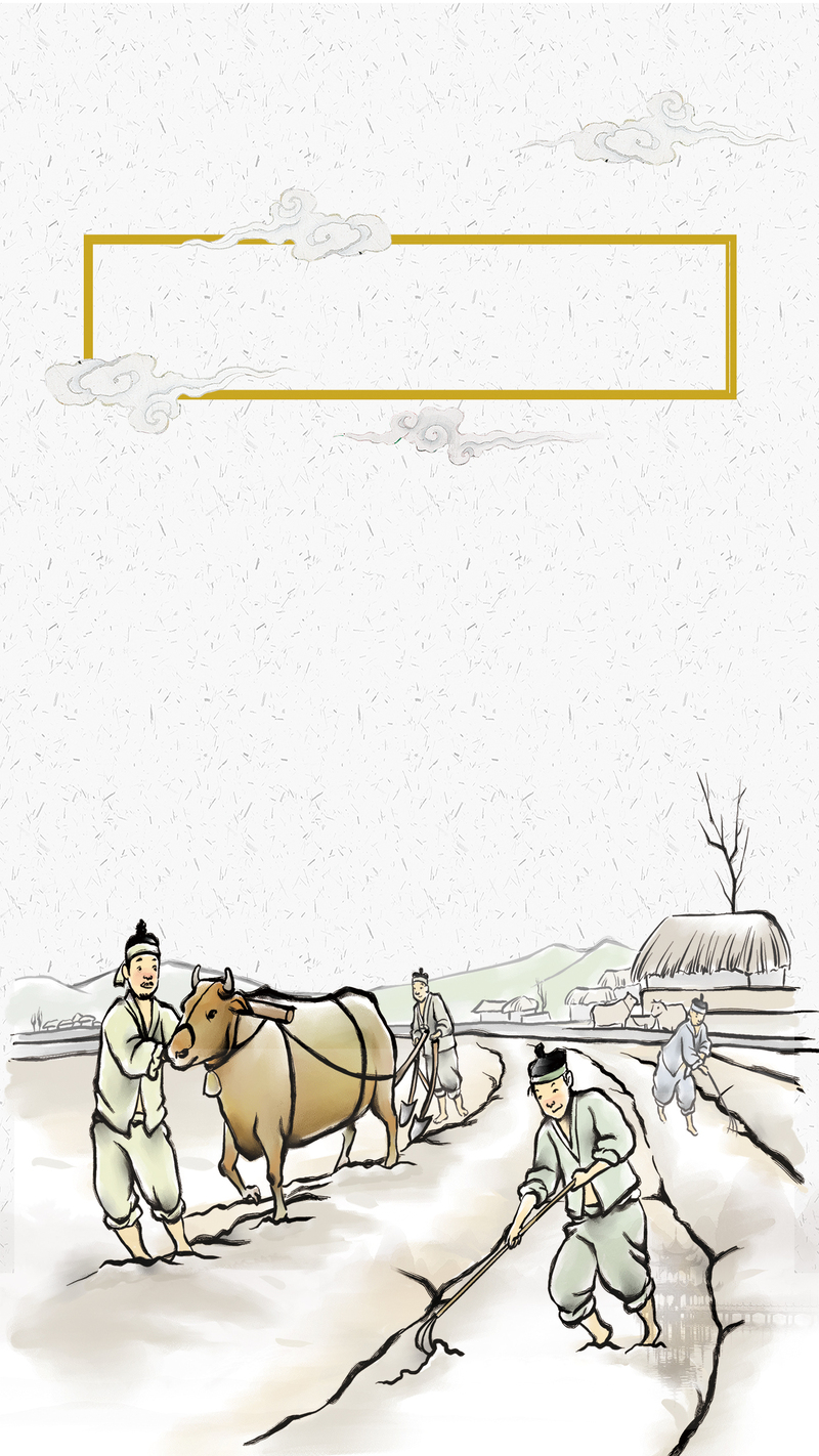 中国梦·劳动颂，精美手绘劳动节海报背景，高清JPG/PSD设计素材下载