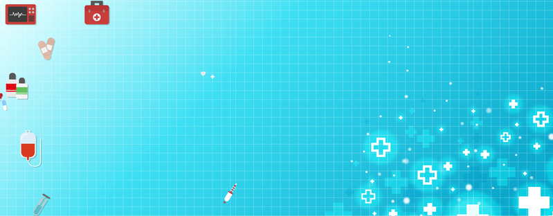 医疗信息蓝色科技卡通banner，高清JPG与AI格式设计素材下载