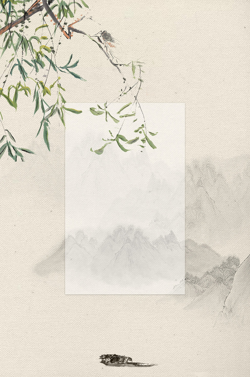 中国传统绘画艺术，高清JPG&手绘PSD设计素材，卡通手绘风格，免费下载
