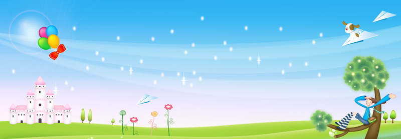 儿童幼儿院教育卡通手绘背景图，高清JPG/PSD素材下载
