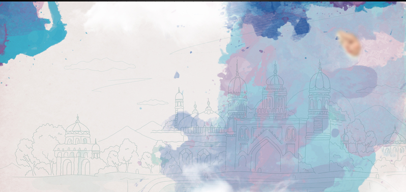 梦幻涂鸦蓝色背景高清JPG/PSD素材，卡通手绘设计元素下载