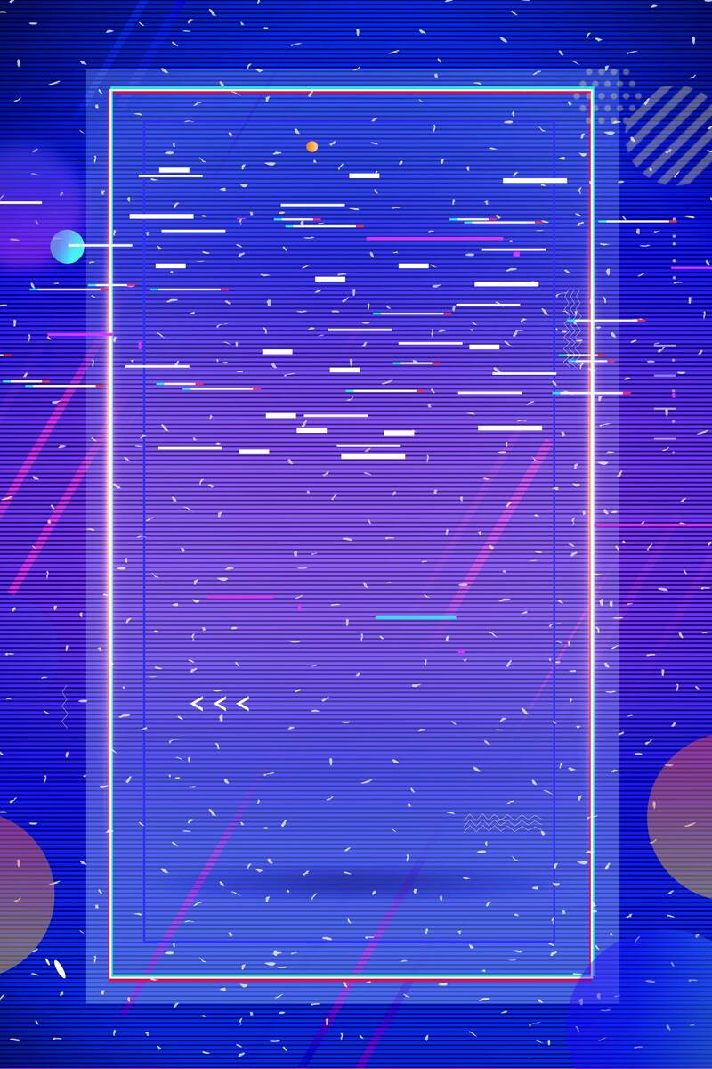 抖音风故障风促销海报，高清JPG/PSD设计素材，卡通手绘风格下载