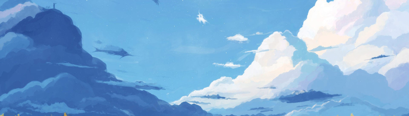 卡通动漫高清天空背景JPG，手绘设计素材下载