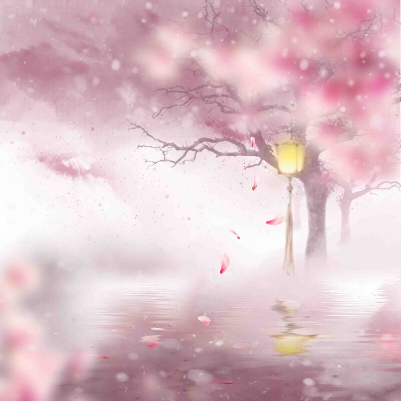 古风海报背景素材，高清JPG/PSD，卡通手绘版，免费下载