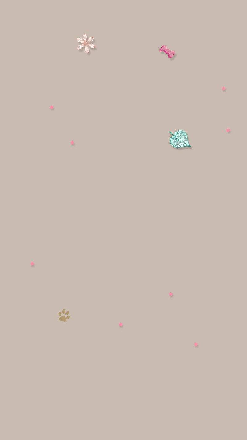 创意萌宠足迹，五角星叶子H5背景素材，高清JPG/手绘PSD，免费下载