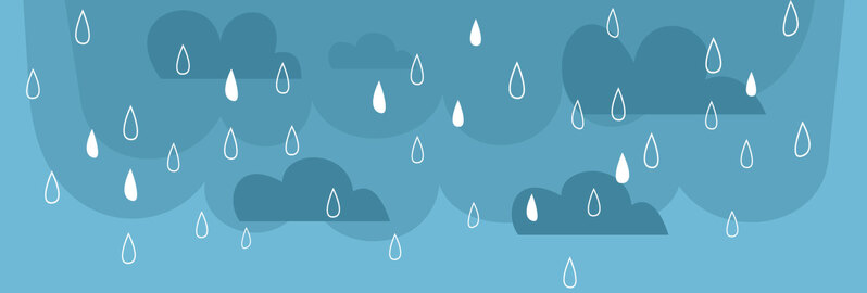 高清雨水节气卡通Banner设计素材，JPG/PSD格式，手绘风格，免费下载