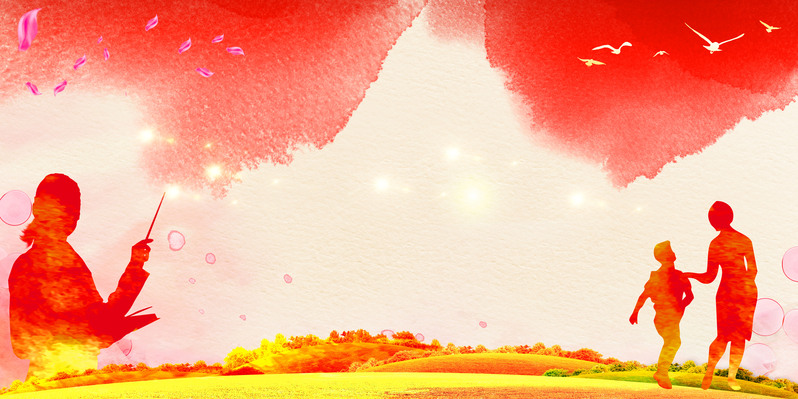 教师节感恩促销，精选卡通手绘海报背景，高清JPG/PSD格式素材下载