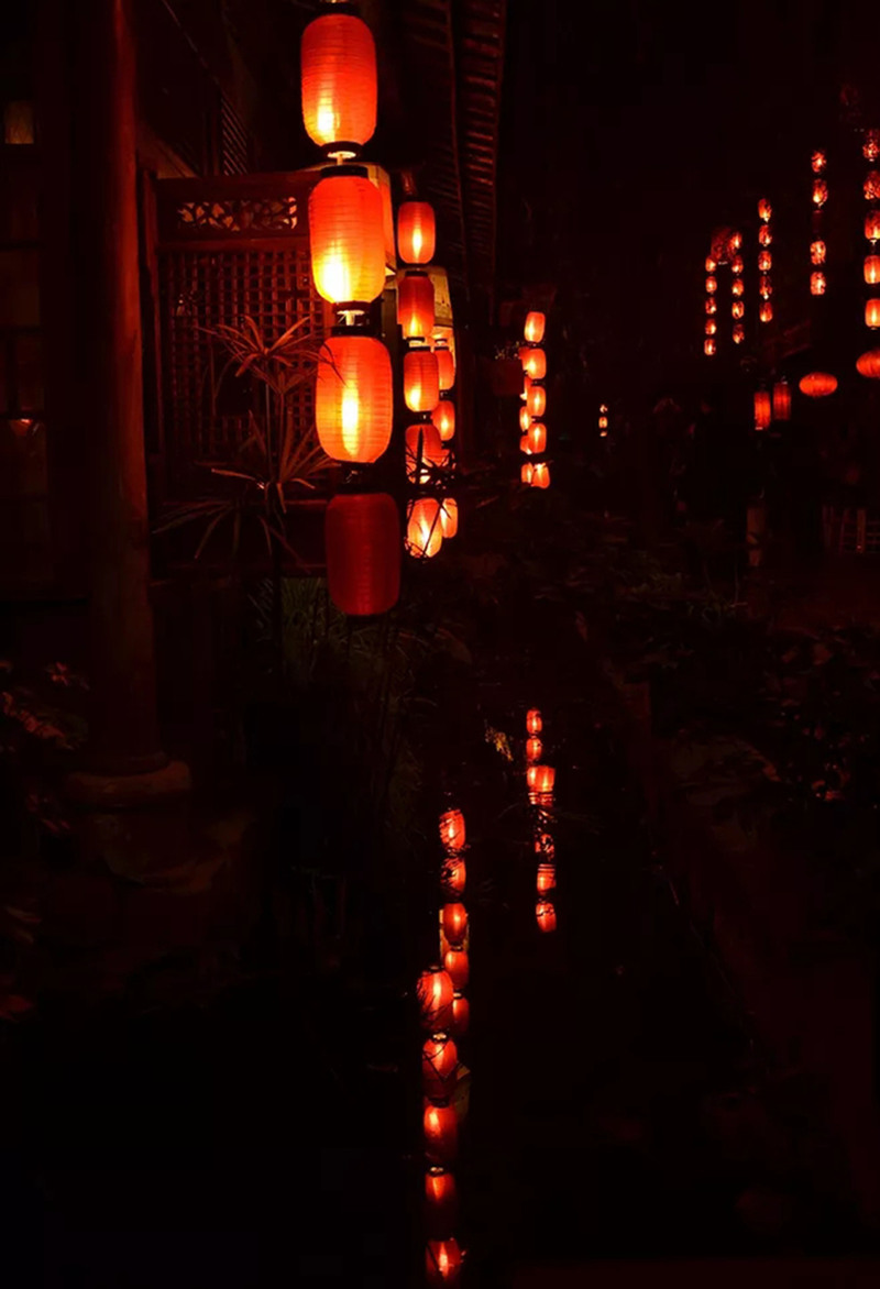 江南水乡夜景，绝美高清JPG与手绘PSD设计素材下载