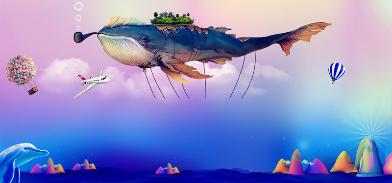 淘宝碧暑狂欢，卡通手绘PSD海报素材，高清下载享不停！
