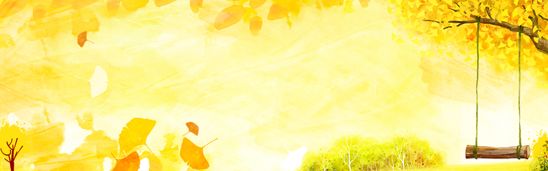 立秋清新灿烂Banner，高清JPG卡通手绘PSD设计素材下载