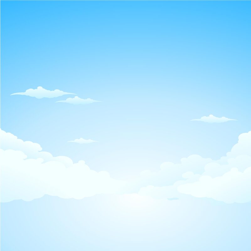 卡通手绘蓝天白云清新背景图，JPG/AI格式高清素材下载