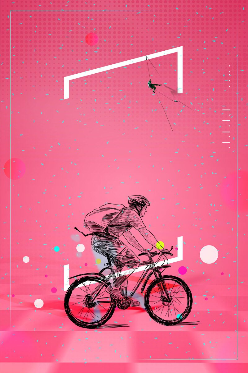 抖音故障风促销海报，高清JPG&PSD素材，卡通手绘创意下载