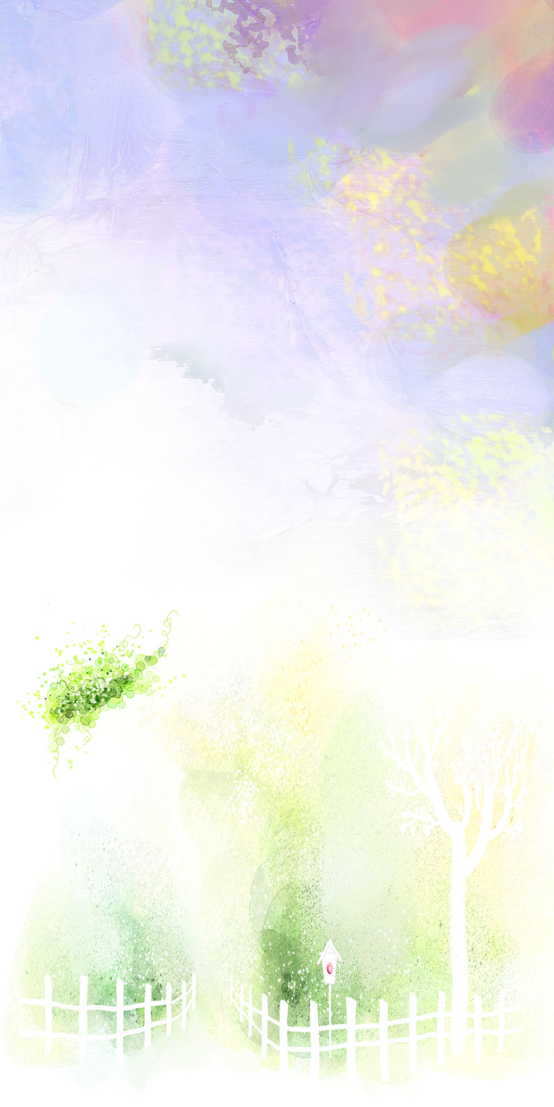 梦幻水彩晕染，高清微商服装美妆广告背景素材，卡通手绘PSD格式，免费下载