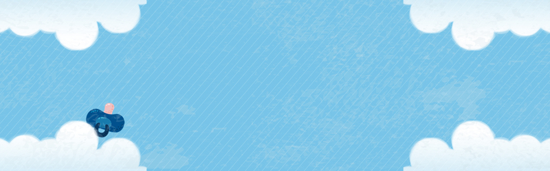 母婴促销手绘卡通banner，高清JPG+PSD设计素材下载