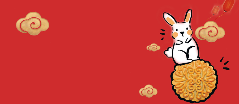 八月十五中秋佳节，精选卡通手绘红色banner，高清JPG与PSD格式设计素材任你下载