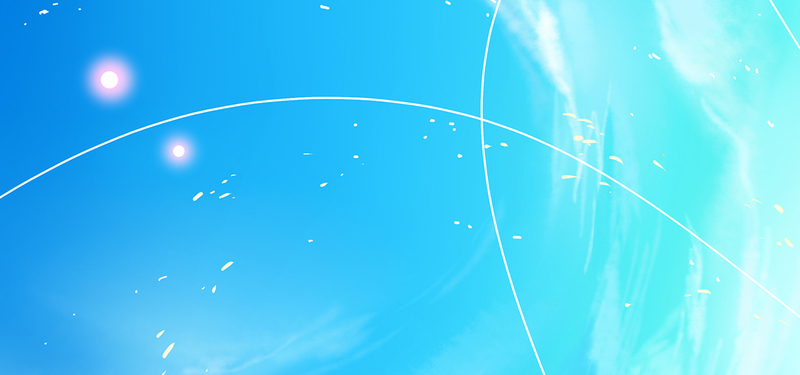 天蓝童趣卡通天空背景，高清JPG Banner装饰，手绘图片素材下载