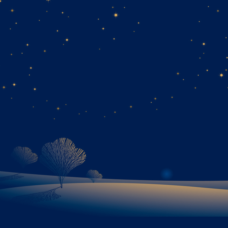 卡通手绘夜景背景图，高清JPG素材，免费下载
