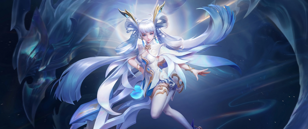王者荣耀孙尚香异界灵契，绝美4K带鱼屏壁纸，高清3440x1440，一键下载！