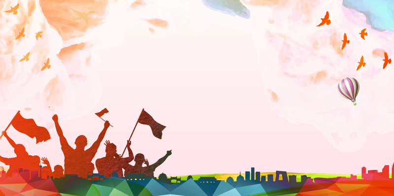 友谊至上！校园运动会海报背景模板，高清JPG卡通手绘PSD设计素材下载