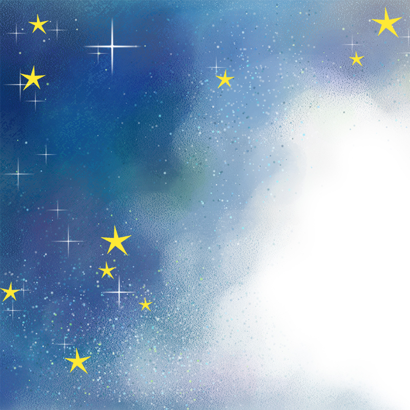 天空星空手绘童趣JPG图片，清新简约卡通手绘素材下载
