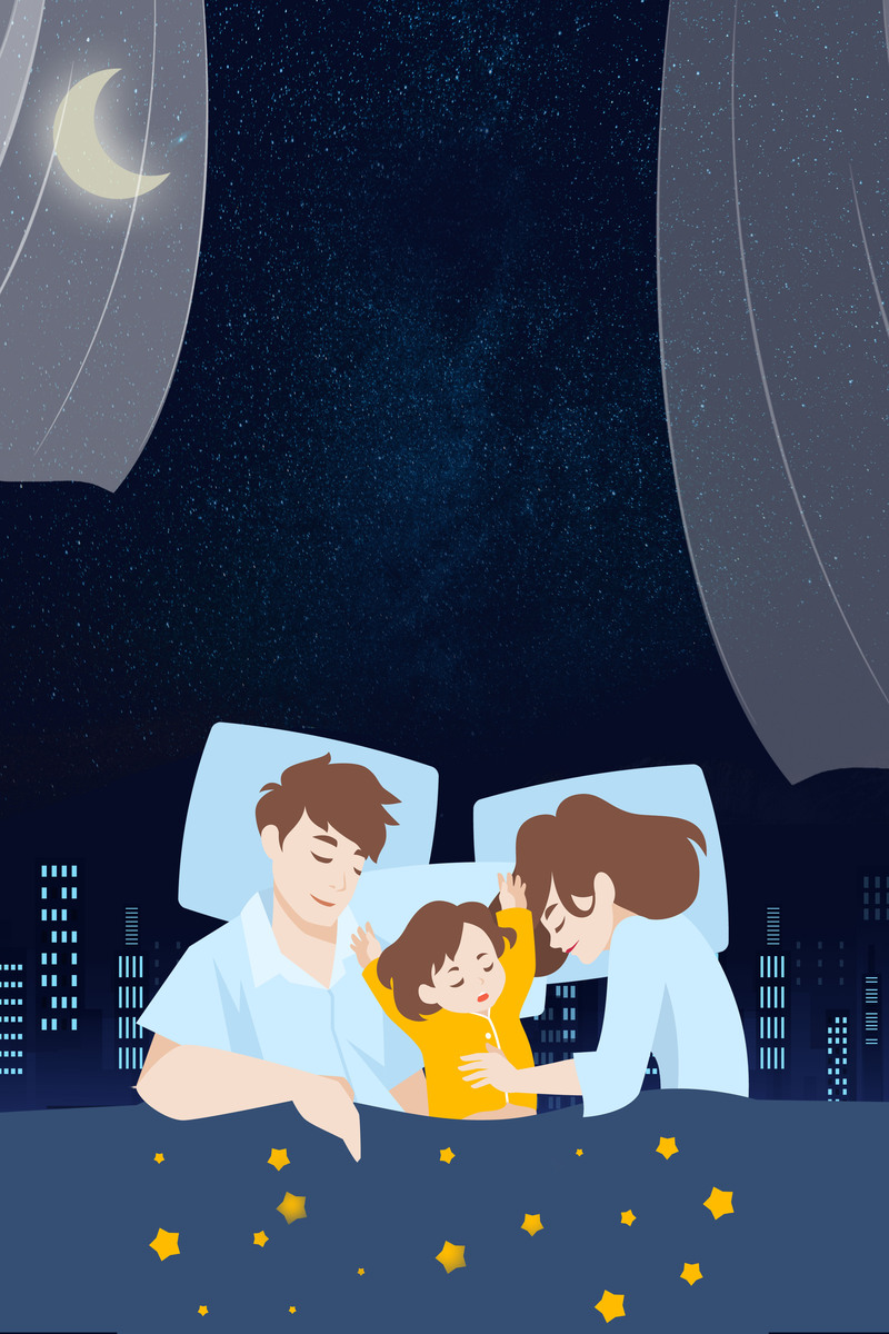 世界睡眠日海报设计素材，高清JPG/手绘PSD，卡通风格免费下载