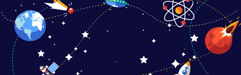 星星时尚手绘卡通，外星球背景高清设计素材下载（JPG/PSD）
