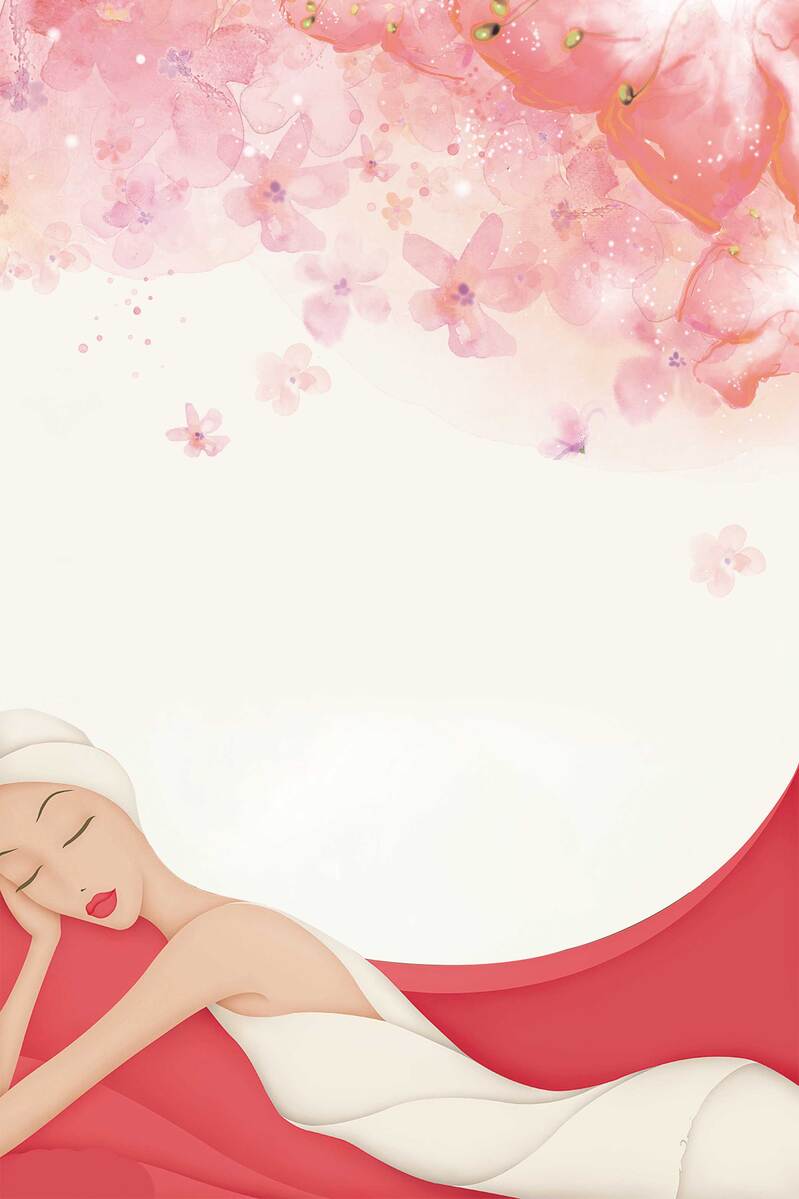 美容院养生SPA海报设计素材，高清JPG/手绘PSD背景图免费下载