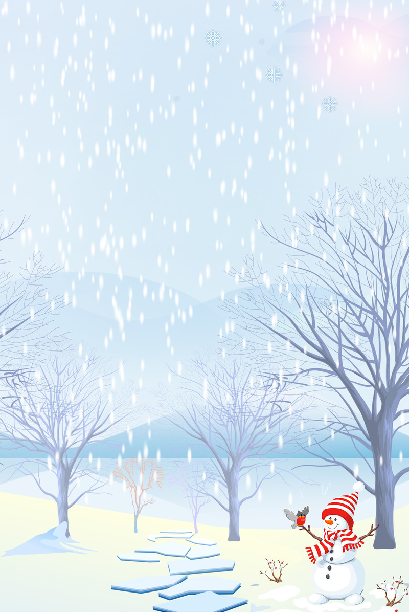 立冬节气雪花背景图，高清JPG与卡通手绘PSD素材免费下载