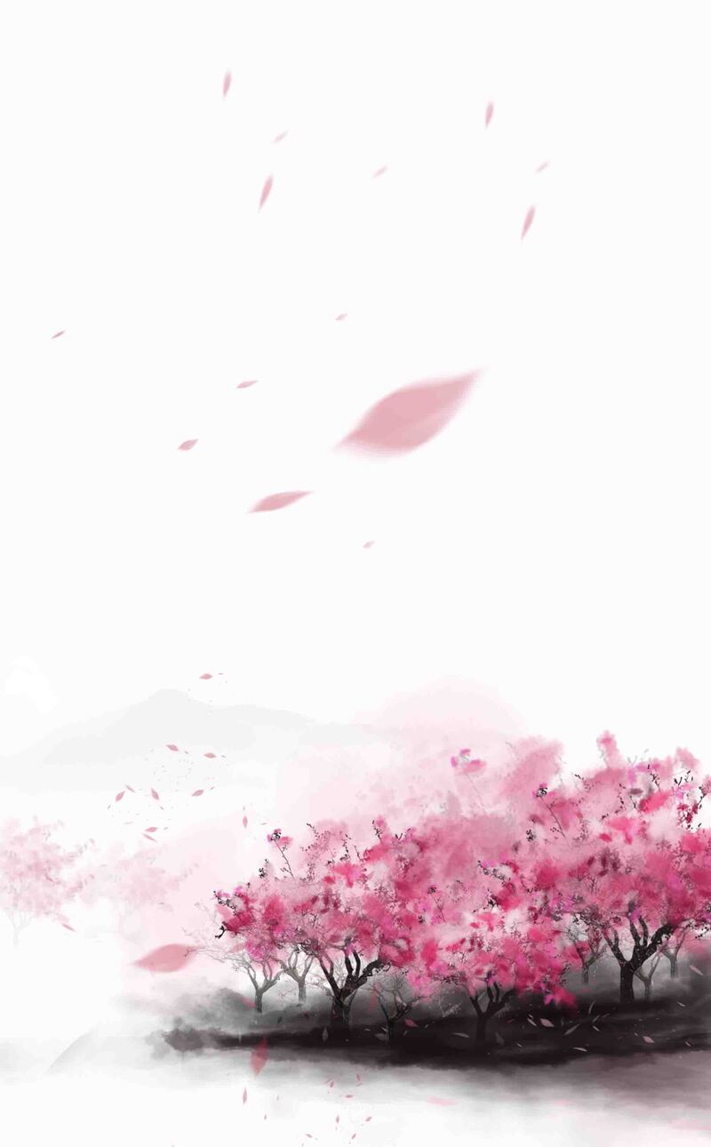 中国风手绘水墨画海报背景，高清JPG/PSD素材下载