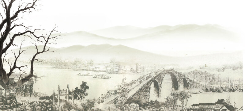 中国风手绘白色背景教育Banner，高清JPG卡通图片素材下载