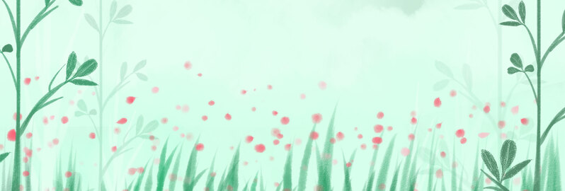 立春节气手绘banner，清新绿色简约，卡通风格JPG/PSD素材下载