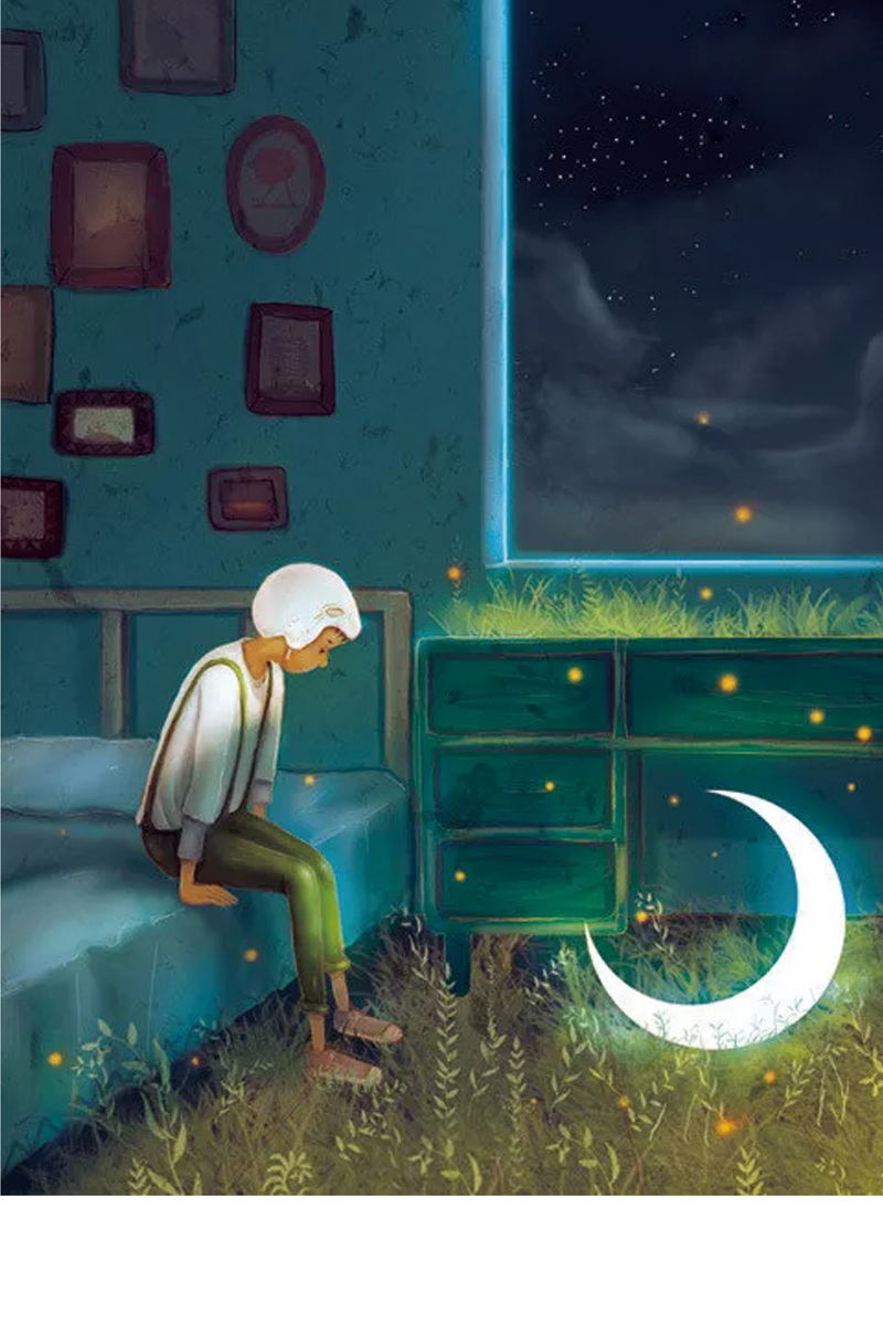自闭症儿童关爱海报，插画手绘风格，高清JPG下载，创意图片素材