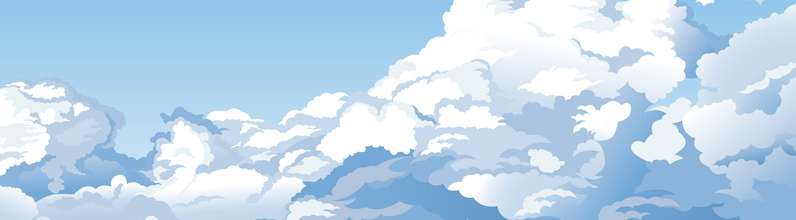 高清蓝色天空背景图，卡通手绘JPG/AI设计素材免费下载