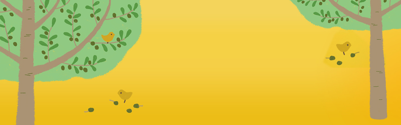 卡通手绘植物背景Banner，高清JPG素材下载