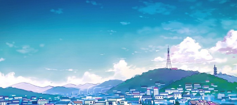 手绘卡通城市风景Banner，高清JPG素材，免费下载！