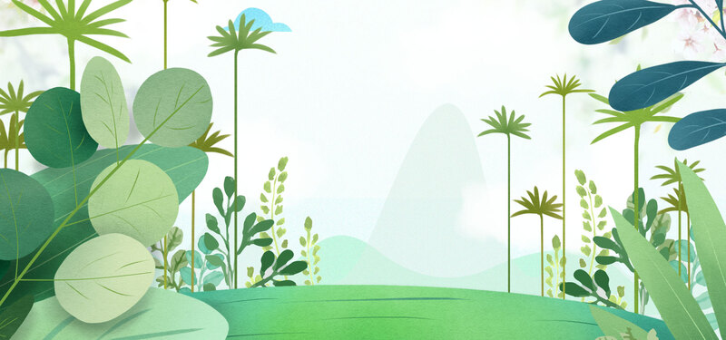 手绘小清新夏季上新banner背景，唯美高清JPG/PSD设计素材下载