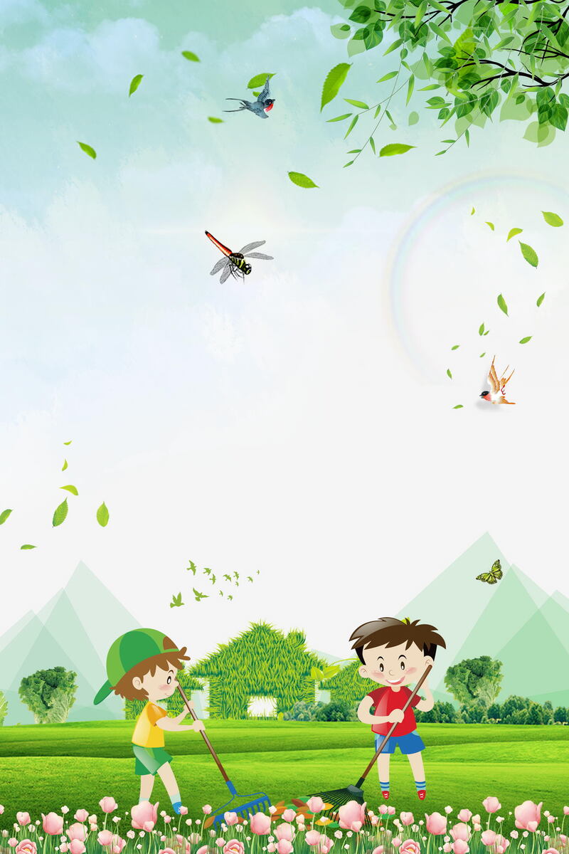 环保卫生PSD素材，高清JPG卡通手绘设计资源下载