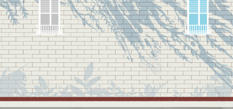ins风马路墙绘banner，清新简约JPG/PSD设计素材下载