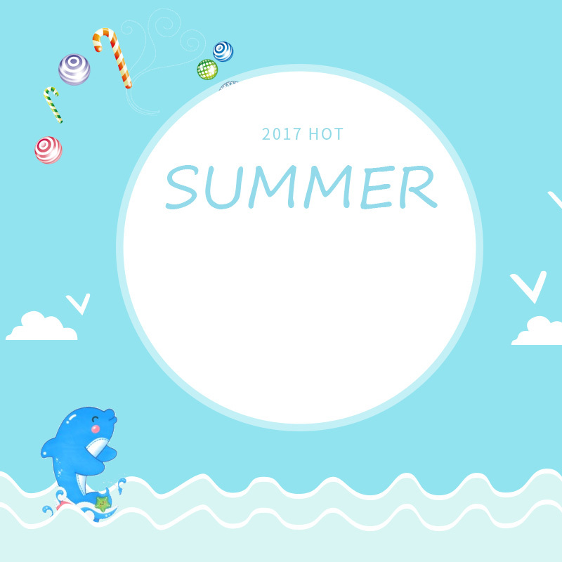 蓝色卡通海洋母婴PSD分层图，高清JPG背景，手绘设计素材免费下载