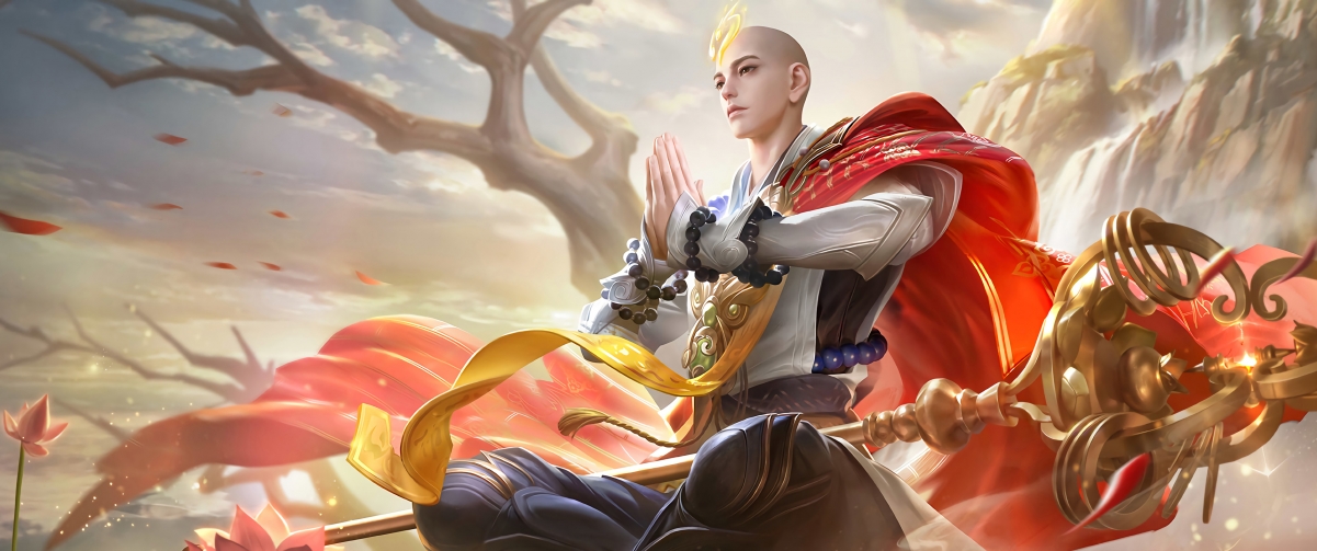 王者荣耀金蝉渡世行者，绝美4K带鱼屏壁纸，3440x1440高清下载