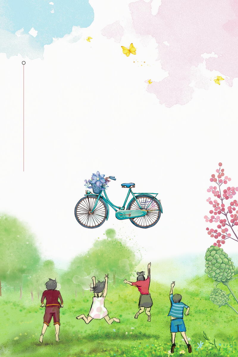 青春时光珍藏，高清JPG卡通手绘背景素材，PSD设计资源免费下载